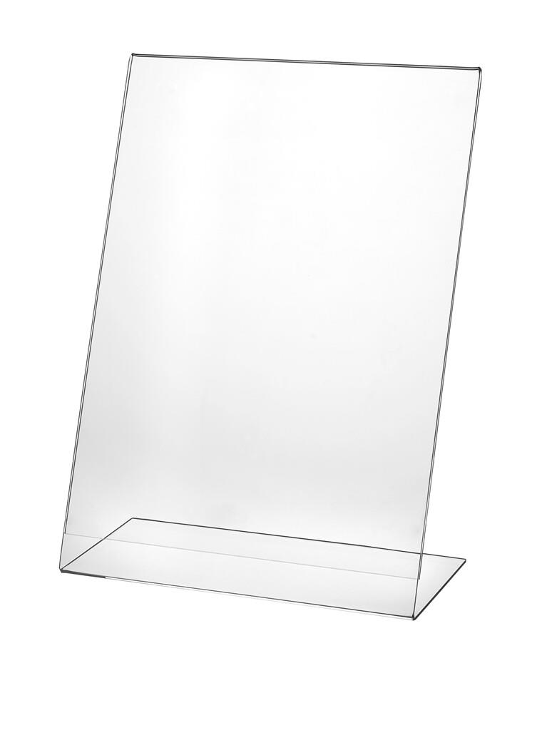 <p>Porte-visuel incliné en verre acrylique format A4</p>