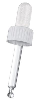 <p>Bouchons-pipettes (résistants à l'huile) pour flacon compte-gouttes GL 18, 10 ml</p>